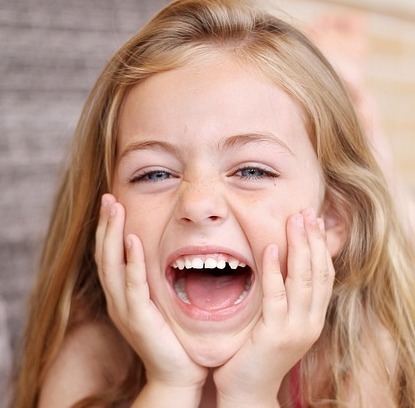 patient with a dental crown