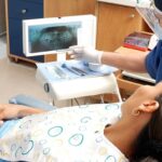 family member at the dentist