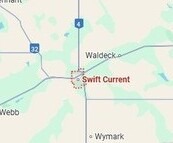 swift current on a map